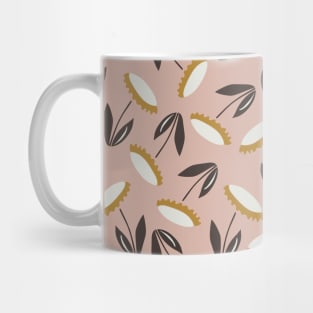 Echinacea pattern - dusty pink and white palette Mug